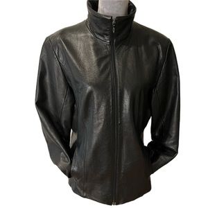 Wilsons Leather Genuine Maxima Racing Style Jacket. Fitted Vintage Size Large.